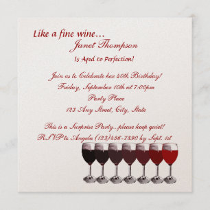 Âgé à la perfection/ Invitation d'anniversaire