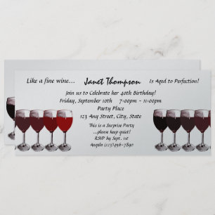 Âgé à la perfection/ Invitation d'anniversaire