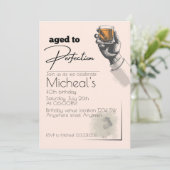 Âgé à la perfection Invitation de fête d'anniversa (Debout devant)