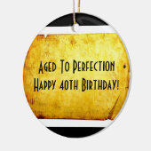 Âgé au quarantième ornement d'anniversaire de (Gauche)