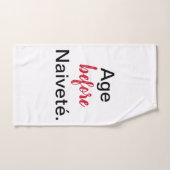 Âge avant naïveté (Serviette à main)