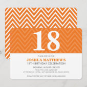 AGE BIRTHDAY PARTY modern eenvoudig vet sinaasappe Kaart (Voorkant / Achterkant)