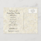 Age d'or de l'élégance, Invitation de douche nupti (Dos)