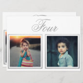 Âge du marié Élégant Classe Argent Numéro de table (Devant / Derrière)