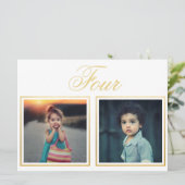 Âge du marié Élégant Classique Or Numéro de table (Debout devant)