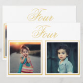 Âge du marié Élégant Classique Or Numéro de table (Devant / Derrière)