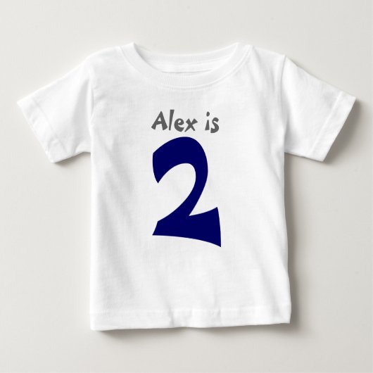 Age et nom Personnalisable 1er Anniversaire Tshirt (Devant)