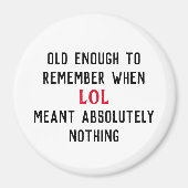 Age Humor Magnet (Devant)