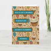 Age is Just a Number | Funny Birthday Kaart (Voorkant)