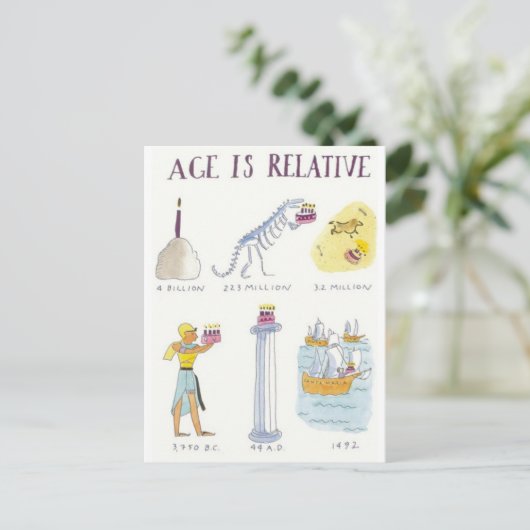 Age Is Relative Briefkaart (Staand voorkant)