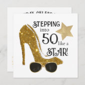 Âge personnalisé Anniversaire Invitation Parties s (Devant / Derrière)