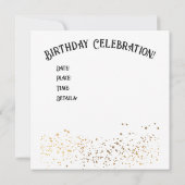 Âge personnalisé Anniversaire Invitation Parties s (Dos)