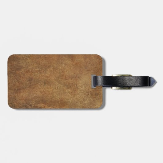 Aged and Worn Jamaican Flag Skull Bagagelabel (Achterkant horizontaal)