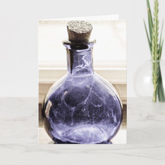 Aged Blue Bottle Kaart (Voorkant)