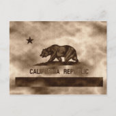 Aged California Flag Briefkaart (Voorkant)