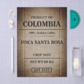 Aged Coffee Sack Typography Design FC9 Decoupage Tissuepapier (Craft)