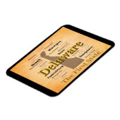 Aged Delaware State Pride Map Magneet (Linkerzijde)