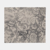 Aged Floral Fleece Deken (Voorkant (Horizontaal))