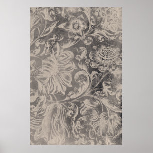 Aged Floral Poster