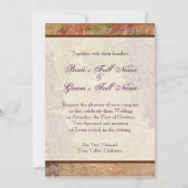 Aged Grape Vineyard Wedding Invitation Kaart (Achterkant)