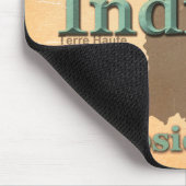 Aged Indiana State Pride Map Silhouette Muismat (Hoek)