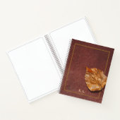 Aged Leather-Look Journal with Autumn Leaf (Intérieur)