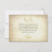 Aged Parchment Orthodox Christian Baptism  Bedankkaart (Voorkant)