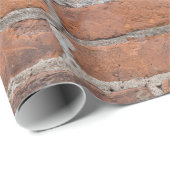 Aged Red Brick Wall Cadeaupapier (Rol Hoek)