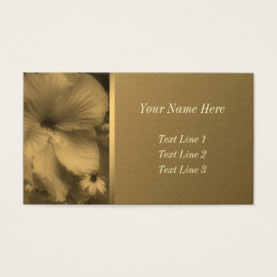 Aged Sepia Hibiscus Flower Visitekaartjes