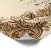 Aged Sepia Vintage  Marriage Certificate Poster (Hoek)