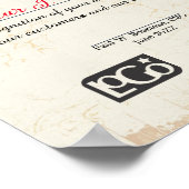 Aged stone goudstak certificaat ter nagedachtenis poster (Hoek)