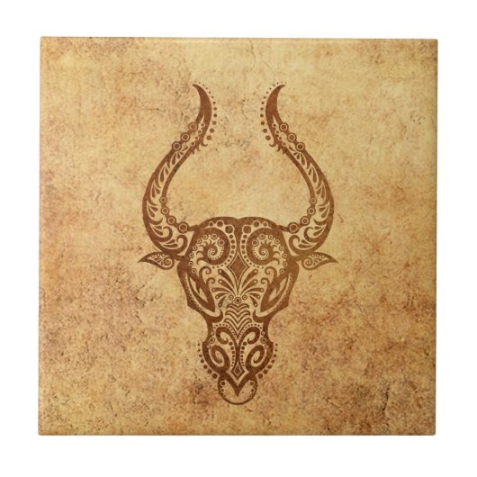  Aged Taurus Zodiac Tegeltje (Voorkant)