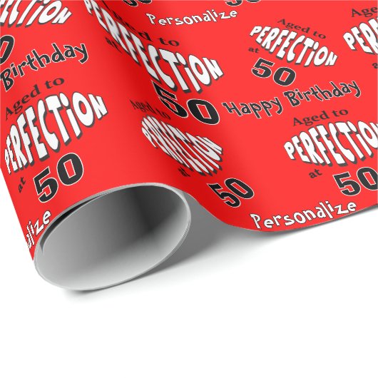 Aged to Perfection at 00 | 00th Birthday Cadeaupapier (Rol Hoek)