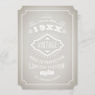 Aged to Perfection Elegant Verjaardagsfeest Kaart