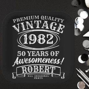 Aged to Perfection Gepersonaliseerde  Verjaardag Papieren Bordje