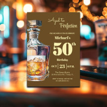Aged to Perfection Men's 50th Whiskey Birthday 