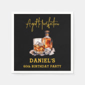 Aged to Perfection Whiskey 60th Birthday Servet (Voorkant)