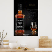 Aged to Perfection Whiskey Bottle Custom Birthday Poster (Keuken)