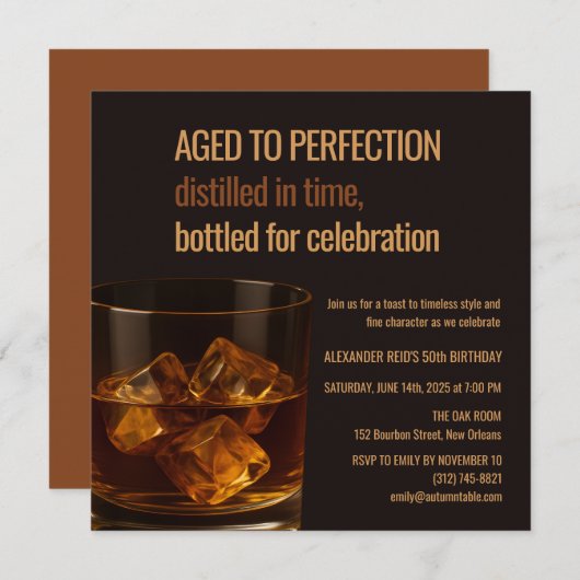 Aged to Perfection | Whisky Birthday (Voorkant / Achterkant)