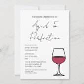 Aged To Perfection Wine 40th Birthday Invitation (Devant)