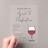 Aged To Perfection Wine 50th Birthday Invitation (In situ (ordinateur de poche))