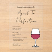 Aged To Perfection Wine 50th Birthday Invitation (Recto)