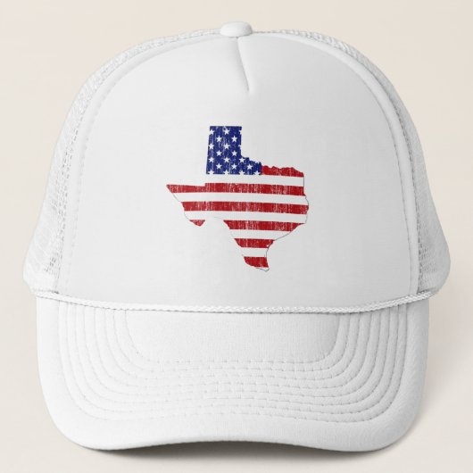 AGED US FLAG TEXAS TRUCKER PET (Voorkant)
