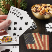 Aged USA Flag Army Boot Camp Soldaat Pokerkaarten (Insitu)