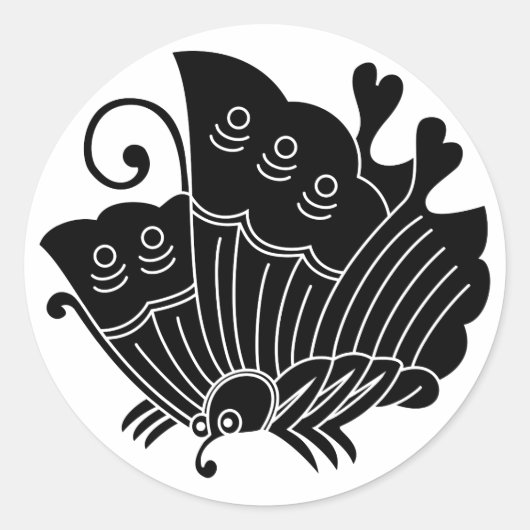 Ageha Butterfly Ronde Sticker (Voorkant)