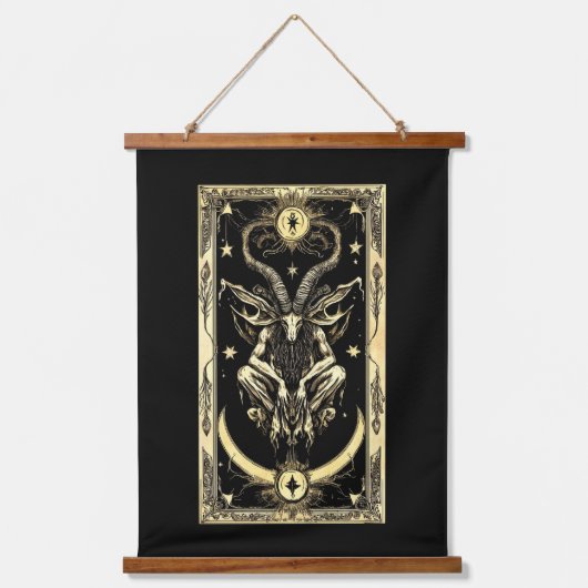 Ageless Darkness Baphomet Tapestry Hangend Wandkleed (Voorkant)
