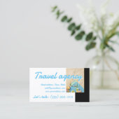 Agence de Voyage Beach Time Carte de visite noir b (Debout devant)