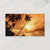 agence de voyage de Sunset Island carte de visite (Dos)