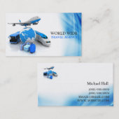 Agence de voyages, agent Carte de visite (Devant / Derrière)