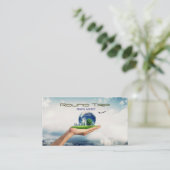 Agence de voyages, agent, Carte de visite (Debout devant)